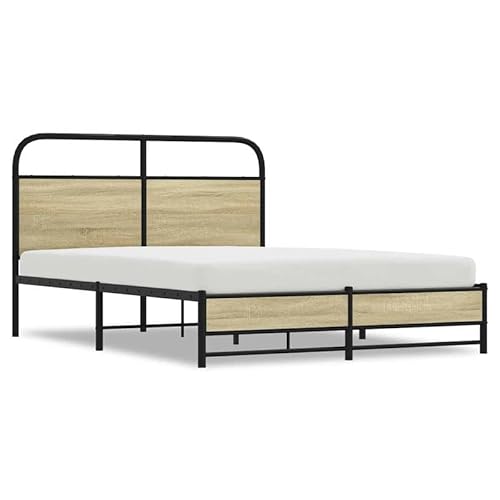 Eleganz Bettgestell 120x200 cm ohne Matratze aus Sonoma-Eiche Holzwerkstoff - Modernes & stabiles Bett für Schlafzimmer in Wohnung oder Haus Eleganz Bettgestell 120x200 cm ohne Matratze aus Sonoma-Eiche Holzwerkstoff - Modernes & stabiles Bett für Schlafzimmer in Wohnung oder Haus von Eleganz