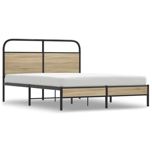 Eleganz Bettgestell 140x200 cm Räuchereiche Holzwerkstoff - Modernes Holzrahmen ohne Matratze, Stabile & Langlebige Schlafmöbel für Schlafzimmer Eleganz Bettgestell 140x200 cm Räuchereiche Holzwerkstoff - Modernes Holzrahmen ohne Matratze, Stabile & Langlebige Schlafmöbel für Schlafzimmer von Eleganz
