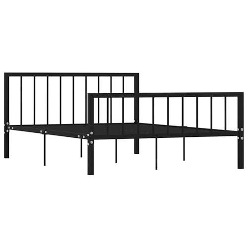 Eleganz Bettgestell 140x200 cm Schwarz Metall - Modernes Bett mit Stabiler Stahlkonstruktion, ideal für kleine Räume & Jugendzimmer - Langlebig & einfach zu montieren Eleganz Bettgestell 140x200 cm Schwarz Metall - Modernes Bett mit Stabiler Stahlkonstruktion, ideal für kleine Räume & Jugendzimmer - Langlebig & einfach zu montieren von Eleganz