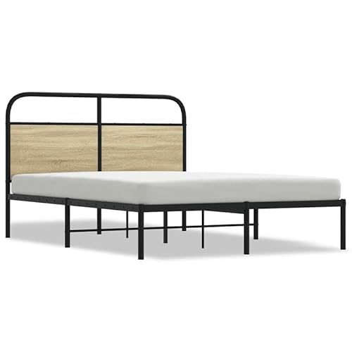 Eleganz Bettgestell 140x200 cm aus Sonoma-Eiche Holzwerkstoff - Modernes Bett ohne Matratze für Schlafzimmer, Stilvoll & Langlebig Eleganz Bettgestell 140x200 cm aus Sonoma-Eiche Holzwerkstoff - Modernes Bett ohne Matratze für Schlafzimmer, Stilvoll & Langlebig von Eleganz