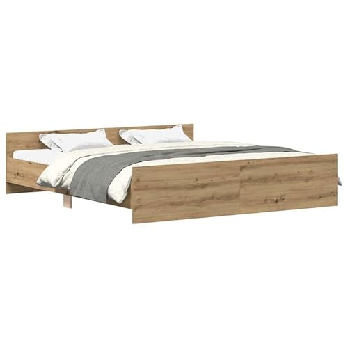 Eleganz Bettgestell 160x200cm Artisan-Eiche Holzwerkstoff - Modernes Bett ohne Matratze für Schlafzimmer, Langlebig & Stilvoll - Ideal für Einrichtungen im Landhausstil Eleganz Bettgestell 160x200cm Artisan-Eiche Holzwerkstoff - Modernes Bett ohne Matratze für Schlafzimmer, Langlebig & Stilvoll - Ideal für Einrichtungen im Landhausstil von Eleganz