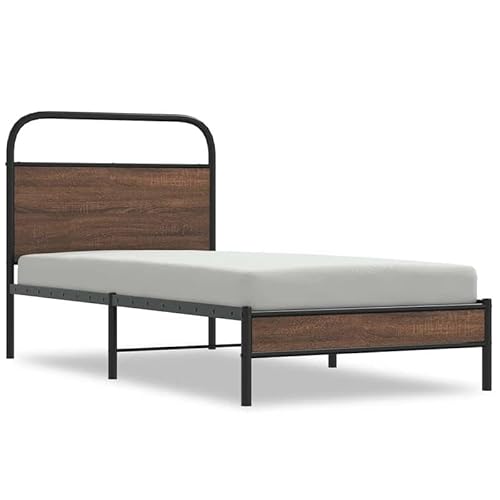 Eleganz Bettgestell 90x200 cm Braun Eichen-Optik - Massivholz Bettrahmen ohne Matratze für Schlafzimmer, langlebig & stabil - Modernes Design für erholsamen Schlaf Eleganz Bettgestell 90x200 cm Braun Eichen-Optik - Massivholz Bettrahmen ohne Matratze für Schlafzimmer, langlebig & stabil - Modernes Design für erholsamen Schlaf von Eleganz