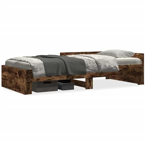 Eleganz Bettgestell Räuchereiche 75x190 cm - Modernes Holzwerkstoff Bett ohne Matratze, Stilvoll & Langlebig für Schlafzimmer & Gastzimmer Eleganz Bettgestell Räuchereiche 75x190 cm - Modernes Holzwerkstoff Bett ohne Matratze, Stilvoll & Langlebig für Schlafzimmer & Gastzimmer von Eleganz
