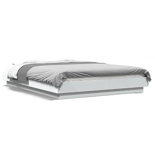 Eleganz Bettgestell mit -Beleuchtung 135x190 cm - Modernes Hollywoodbett aus Holzwerkstoff für Schlafzimmer, Kopfende für gemütliche Atmosphäre & Platzsparendes Design Eleganz Bettgestell mit -Beleuchtung 135x190 cm - Modernes Hollywoodbett aus Holzwerkstoff für Schlafzimmer, Kopfende für gemütliche Atmosphäre & Platzsparendes Design von Eleganz