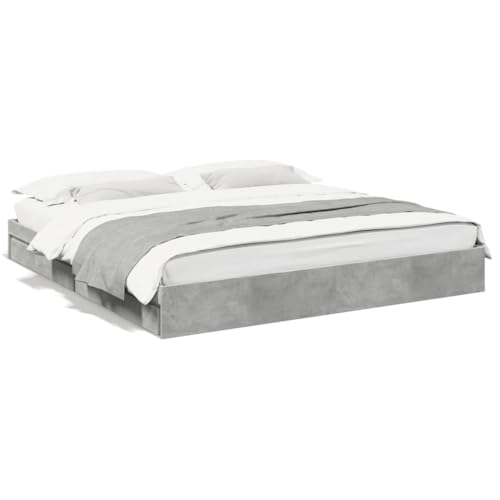 Eleganz Bettgestell mit Schubladen 200x200 cm Betongrau | Platzsparendes Design mit Stauraum | Hochwertiger Holzwerkstoff | Ideal für kleine Räume & Moderne Schlafzimmer Eleganz Bettgestell mit Schubladen 200x200 cm Betongrau | Platzsparendes Design mit Stauraum | Hochwertiger Holzwerkstoff | Ideal für kleine Räume & Moderne Schlafzimmer von Eleganz