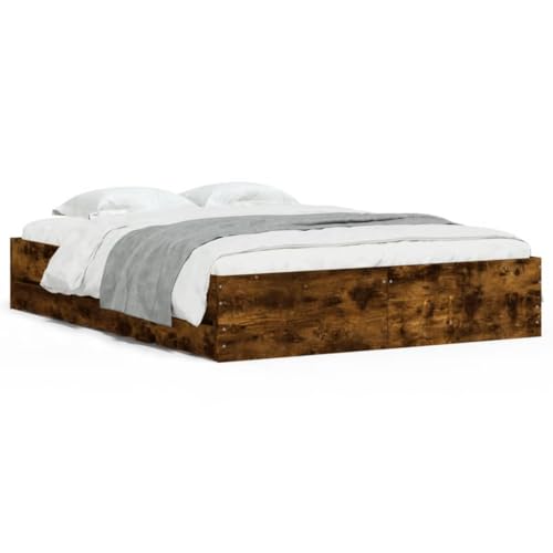 Eleganz Bettgestell mit Schubladen Räuchereiche 150x200cm - Modernes Holzwerkstoff-Bett mit Stauraum für Schlafzimmer, langlebig & stabil - Platzsparende Lösung für kleine Räume Eleganz Bettgestell mit Schubladen Räuchereiche 150x200cm - Modernes Holzwerkstoff-Bett mit Stauraum für Schlafzimmer, langlebig & stabil - Platzsparende Lösung für kleine Räume von Eleganz
