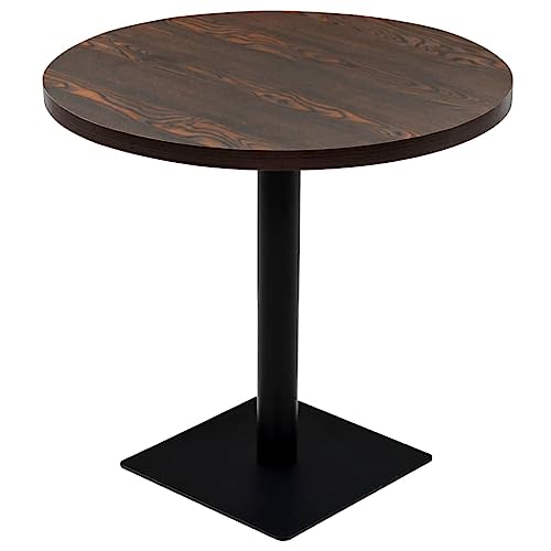 Eleganz Bistrotisch Rund 80×75 cm aus MDF und Stahl in Dunkle Esche - Moderner Esstisch für Küche, Wohnzimmer oder Terrasse - Langlebig und Stilvoll Eleganz Bistrotisch Rund 80×75 cm aus MDF und Stahl in Dunkle Esche - Moderner Esstisch für Küche, Wohnzimmer oder Terrasse - Langlebig und Stilvoll von Eleganz