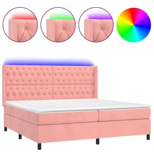 Eleganz Boxspringbett 160x200 cm mit -Beleuchtung & Samtbezug – Modernes Bett mit Matratze für Schlafzimmer, Luxus Design und Bequemlichkeit Eleganz Boxspringbett 160x200 cm mit -Beleuchtung & Samtbezug – Modernes Bett mit Matratze für Schlafzimmer, Luxus Design und Bequemlichkeit von Eleganz