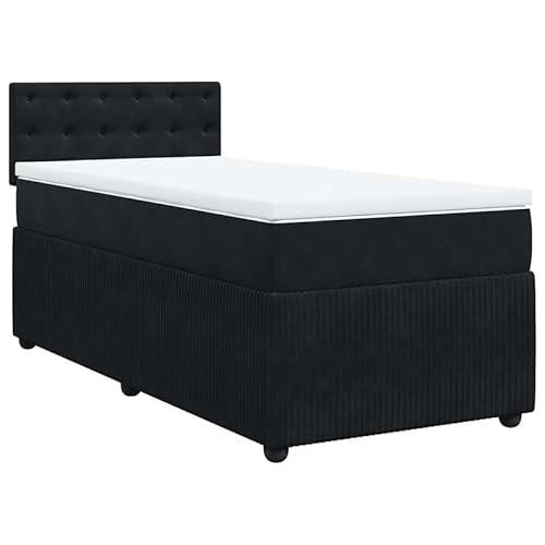 Eleganz Boxspringbett 80x200 cm mit Matratze - Samtbezug Schwarz | Luxus Schlafsystem für erholsamen Schlaf | Perfekte Unterstützung & Komfort Eleganz Boxspringbett 80x200 cm mit Matratze - Samtbezug Schwarz | Luxus Schlafsystem für erholsamen Schlaf | Perfekte Unterstützung & Komfort von Eleganz