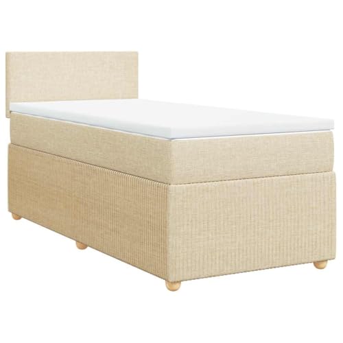 Eleganz Boxspringbett mit Matratze 100x200 cm - Stoffbezug für Schlafkomfort | Modernes Design für Schlafzimmer | Langlebig & Unterstützend von Eleganz