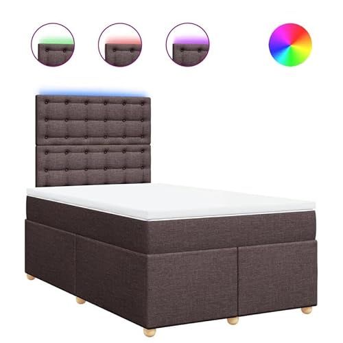 Eleganz Boxspringbett mit Matratze 120x190 cm Dunkelbraun Stoff – Bequemes Bett für Schlafzimmer, Langlebig & Stauraumoptimiert – Ideal für kleine Räume Eleganz Boxspringbett mit Matratze 120x190 cm Dunkelbraun Stoff – Bequemes Bett für Schlafzimmer, Langlebig & Stauraumoptimiert – Ideal für kleine Räume von Eleganz