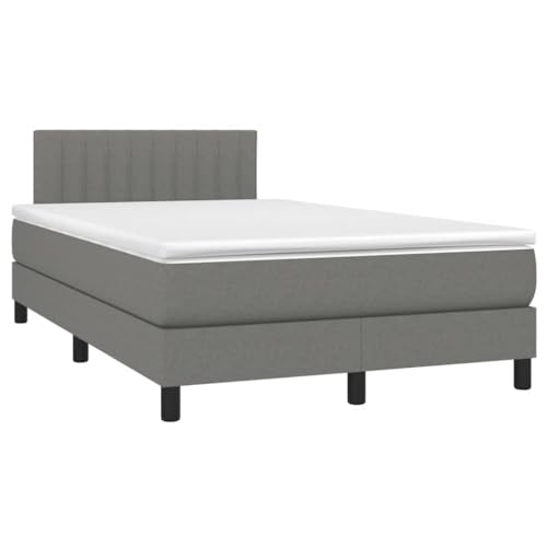 Eleganz Boxspringbett mit Matratze 120x190 cm Dunkelgrau - Modernes Stoffbett für Schlafzimmer, Langlebig & Bequem - Ideal für kleine Räume Eleganz Boxspringbett mit Matratze 120x190 cm Dunkelgrau - Modernes Stoffbett für Schlafzimmer, Langlebig & Bequem - Ideal für kleine Räume von Eleganz