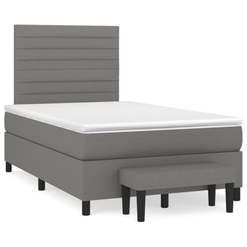 Eleganz Boxspringbett mit Matratze 120x200 cm Dunkelgrau - Stoffbezug für modernes Schlafzimmer, langlebig & komfortabel Eleganz Boxspringbett mit Matratze 120x200 cm Dunkelgrau - Stoffbezug für modernes Schlafzimmer, langlebig & komfortabel von Eleganz