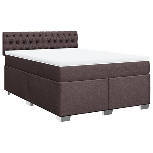 Eleganz Boxspringbett mit Matratze 140x200 cm Dunkelbraun - Stoffbezug für Schlafzimmer, Langlebig & Bequem - Ideal für Erholsamen Schlaf Eleganz Boxspringbett mit Matratze 140x200 cm Dunkelbraun - Stoffbezug für Schlafzimmer, Langlebig & Bequem - Ideal für Erholsamen Schlaf von Eleganz