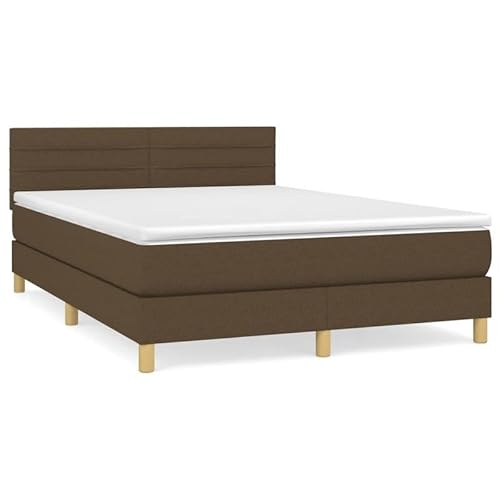 Eleganz Boxspringbett mit Matratze 140x200 cm Dunkelbraun - Stoffbezug für Schlafzimmer, langlebig & komfortabel - Perfekte Lösung für erholsamen Schlaf Eleganz Boxspringbett mit Matratze 140x200 cm Dunkelbraun - Stoffbezug für Schlafzimmer, langlebig & komfortabel - Perfekte Lösung für erholsamen Schlaf von Eleganz