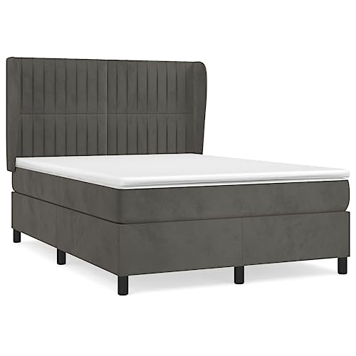 Eleganz Boxspringbett mit Matratze 140x200 cm - Modernes Samtstoff-Bett mit Topper für Schlafzimmer, Dunkelgrau - Luxus & Komfort für erholsamen Schlaf Eleganz Boxspringbett mit Matratze 140x200 cm - Modernes Samtstoff-Bett mit Topper für Schlafzimmer, Dunkelgrau - Luxus & Komfort für erholsamen Schlaf von Eleganz