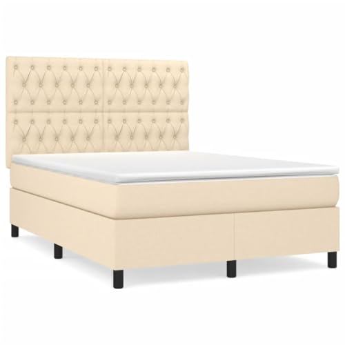 Eleganz Boxspringbett mit Matratze 140x200 cm - Stoffbezug, Bequemes Schlafsystem für Schlafzimmer, Langlebig & Atmungsaktiv, Perfekt für Allergiker Eleganz Boxspringbett mit Matratze 140x200 cm - Stoffbezug, Bequemes Schlafsystem für Schlafzimmer, Langlebig & Atmungsaktiv, Perfekt für Allergiker von Eleganz