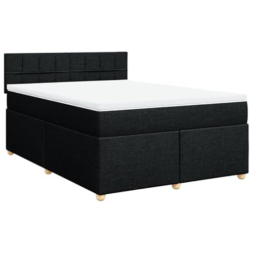 Eleganz Boxspringbett mit Matratze 140x200 cm - Stoffbezug Schwarz | Komfortables Bettsystem für erholsamen Schlaf | Ideal für Schlafzimmer in modernem Design Eleganz Boxspringbett mit Matratze 140x200 cm - Stoffbezug Schwarz | Komfortables Bettsystem für erholsamen Schlaf | Ideal für Schlafzimmer in modernem Design von Eleganz