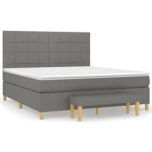 Eleganz Boxspringbett mit Matratze 160x200 cm Dunkelgrau Stoff – Modernes Schlafsystem für erholsamen Schlaf, ideal für Schlafzimmer Eleganz Boxspringbett mit Matratze 160x200 cm Dunkelgrau Stoff – Modernes Schlafsystem für erholsamen Schlaf, ideal für Schlafzimmer von Eleganz
