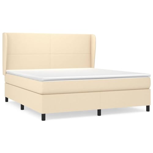 Eleganz Boxspringbett mit Matratze 180x200 cm Creme Stoff – Premium Schlafsystem für erholsamen Schlaf, ideal für Schlafzimmer Eleganz Boxspringbett mit Matratze 180x200 cm Creme Stoff – Premium Schlafsystem für erholsamen Schlaf, ideal für Schlafzimmer von Eleganz