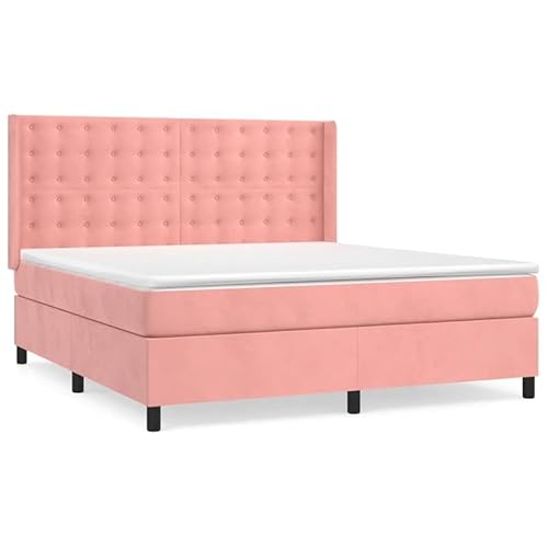 Eleganz Boxspringbett mit Matratze 180x200 cm Rosa Samt – Luxus Schlafsystem für Schlafzimmer, hochwertige Härtegradanpassung & punktelastische Stützung für erholsamen Schlaf Eleganz Boxspringbett mit Matratze 180x200 cm Rosa Samt – Luxus Schlafsystem für Schlafzimmer, hochwertige Härtegradanpassung & punktelastische Stützung für erholsamen Schlaf von Eleganz
