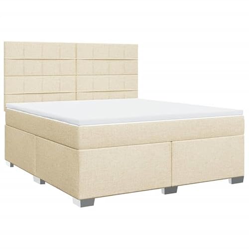 Eleganz Boxspringbett mit Matratze 180x200 cm in Creme Stoff – Modernes Schlafsystem für erholsamen Schlaf, Premium Komfort & stabile Unterstützung Eleganz Boxspringbett mit Matratze 180x200 cm in Creme Stoff – Modernes Schlafsystem für erholsamen Schlaf, Premium Komfort & stabile Unterstützung von Eleganz