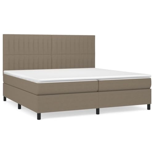 Eleganz Boxspringbett mit Matratze 200x200 cm Taupe Stoff – Premium Schlafsystem für erholsamen Schlaf, ideal für Schlafzimmer in modernen Wohnungen Eleganz Boxspringbett mit Matratze 200x200 cm Taupe Stoff – Premium Schlafsystem für erholsamen Schlaf, ideal für Schlafzimmer in modernen Wohnungen von Eleganz