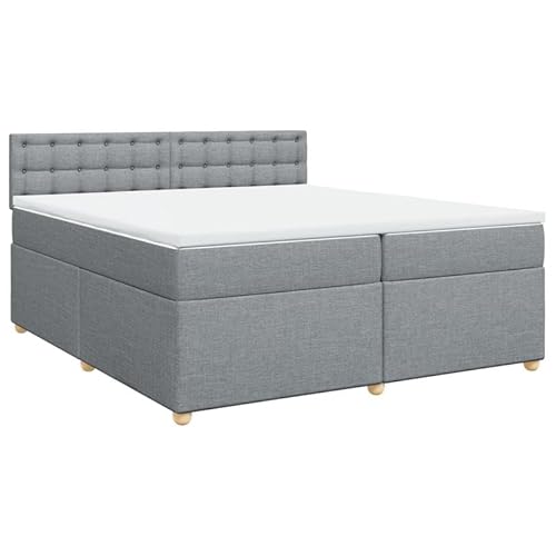 Eleganz Boxspringbett mit Matratze 200x200 cm hellgrau Stoff – Luxus Schlafsystem für das Schlafzimmer, bequem & langlebig, ideal für Allergiker Eleganz Boxspringbett mit Matratze 200x200 cm hellgrau Stoff – Luxus Schlafsystem für das Schlafzimmer, bequem & langlebig, ideal für Allergiker von Eleganz