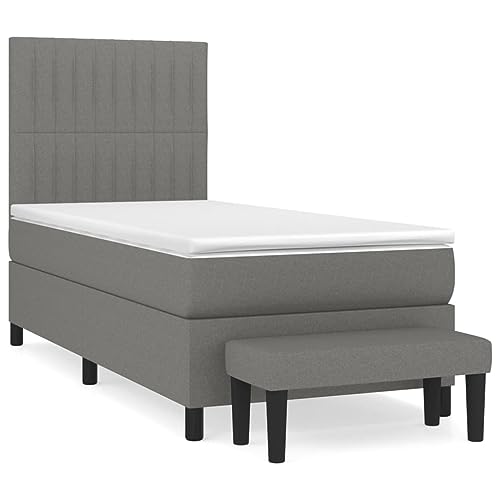 Eleganz Boxspringbett mit Matratze 80x200 cm dunkelgrau – Modernes Schlafsystem fürs Schlafzimmer, Stoffbezug & punktelastische Unterstützung Eleganz Boxspringbett mit Matratze 80x200 cm dunkelgrau – Modernes Schlafsystem fürs Schlafzimmer, Stoffbezug & punktelastische Unterstützung von Eleganz