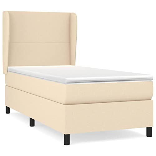 Eleganz Boxspringbett mit Matratze 90x200 cm - Stoffbezug für Schlafzimmer, Komfortables Federkernbett mit atmungsaktivem Bezug, Ideal für kleine Räume Eleganz Boxspringbett mit Matratze 90x200 cm - Stoffbezug für Schlafzimmer, Komfortables Federkernbett mit atmungsaktivem Bezug, Ideal für kleine Räume von Eleganz