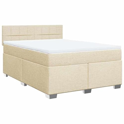Eleganz Boxspringbett mit Matratze Creme 140x190 cm Stoff Eleganz Boxspringbett mit Matratze Creme 140x190 cm Stoff von Eleganz