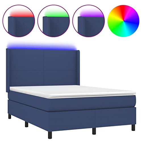 Eleganz Boxspringbett mit Matratze & 140x200 cm – Modernes Stoffbett mit Beleuchtung für Schlafzimmer, Komfortables Doppelbett mit Stauraum Eleganz Boxspringbett mit Matratze & 140x200 cm – Modernes Stoffbett mit Beleuchtung für Schlafzimmer, Komfortables Doppelbett mit Stauraum von Eleganz