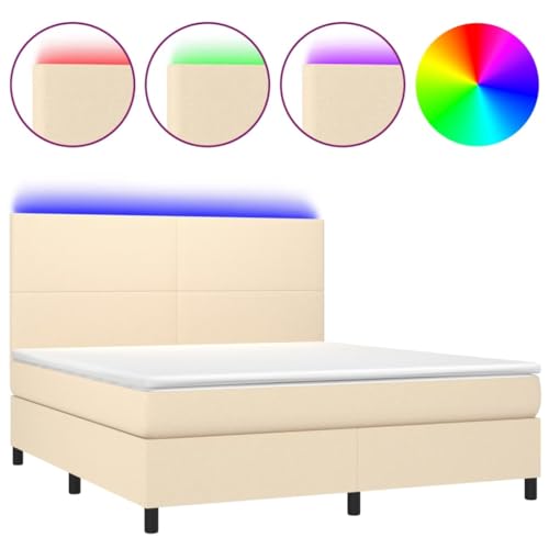 Eleganz Boxspringbett mit Matratze & 160x200 cm - Modernes Stoffbettt für Schlafzimmer, Bequem und Langlebig mit -Beleuchtung - Ideal für Erholsamen Schlaf Eleganz Boxspringbett mit Matratze & 160x200 cm - Modernes Stoffbettt für Schlafzimmer, Bequem und Langlebig mit -Beleuchtung - Ideal für Erholsamen Schlaf von Eleganz
