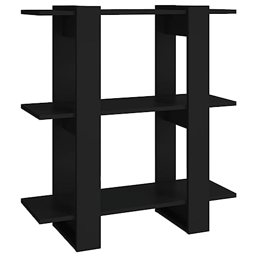 Eleganz Bücherregal/Raumteiler Schwarz 80x30x87 cm aus Holzwerkstoff - Modernes Regalsystem für Wohnzimmer & Büro - Platzsparend & Stilvoll Eleganz Bücherregal/Raumteiler Schwarz 80x30x87 cm aus Holzwerkstoff - Modernes Regalsystem für Wohnzimmer & Büro - Platzsparend & Stilvoll von Eleganz