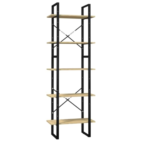 Eleganz Bücherregal 5 Fächer aus Kiefernholz & Metall, 60x30x175 cm - Massivholz Regalsystem für Wohnzimmer, Büro oder Kinderzimmer - Stabiles & Langlebiges Design Eleganz Bücherregal 5 Fächer aus Kiefernholz & Metall, 60x30x175 cm - Massivholz Regalsystem für Wohnzimmer, Büro oder Kinderzimmer - Stabiles & Langlebiges Design von Eleganz
