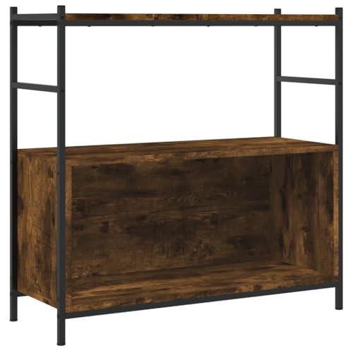 Eleganz Bücherregal Räuchereiche 80x30x78,5 cm aus Holzwerkstoff und Eisen - Modernes Regalsystem für Wohnzimmer und Büro - Stabile und langlebige Aufbewahrungslösung Eleganz Bücherregal Räuchereiche 80x30x78,5 cm aus Holzwerkstoff und Eisen - Modernes Regalsystem für Wohnzimmer und Büro - Stabile und langlebige Aufbewahrungslösung von Eleganz