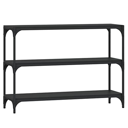 Eleganz Bücherregal Schwarz 100x33x70,5 cm aus Holzwerkstoff und Stahl - Modernes Regalsystem für Wohnzimmer, Büro oder Kinderzimmer - Stabiles Design für mehr Stauraum Eleganz Bücherregal Schwarz 100x33x70,5 cm aus Holzwerkstoff und Stahl - Modernes Regalsystem für Wohnzimmer, Büro oder Kinderzimmer - Stabiles Design für mehr Stauraum von Eleganz