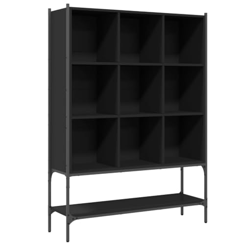Eleganz Bücherregal Schwarz 102x30x141,5 cm aus Holzwerkstoff und Stahl - Modernes Regalsystem für Wohnzimmer, Büro oder Kinderzimmer - Stabiles Design für optimale Organisation Eleganz Bücherregal Schwarz 102x30x141,5 cm aus Holzwerkstoff und Stahl - Modernes Regalsystem für Wohnzimmer, Büro oder Kinderzimmer - Stabiles Design für optimale Organisation von Eleganz