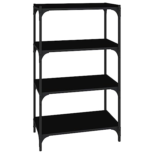 Eleganz Bücherregal Schwarz 60x33x100 cm aus Holzwerkstoff und Stahl - Modernes Regalsystem für Wohnzimmer, Büro oder Kinderzimmer - Stabiles Design für mehr Ordnung und Stil Eleganz Bücherregal Schwarz 60x33x100 cm aus Holzwerkstoff und Stahl - Modernes Regalsystem für Wohnzimmer, Büro oder Kinderzimmer - Stabiles Design für mehr Ordnung und Stil von Eleganz