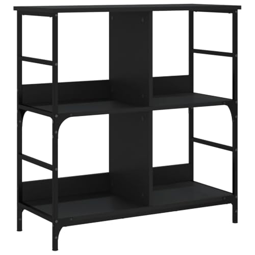 Eleganz Bücherregal Schwarz 78,5x33x82 cm aus Holzwerkstoff & Stahl - Modernes Regalsystem für Wohnzimmer und Büro - Stabile und langlebige Aufbewahrungslösung für Bücher und Dekoration Eleganz Bücherregal Schwarz 78,5x33x82 cm aus Holzwerkstoff & Stahl - Modernes Regalsystem für Wohnzimmer und Büro - Stabile und langlebige Aufbewahrungslösung für Bücher und Dekoration von Eleganz
