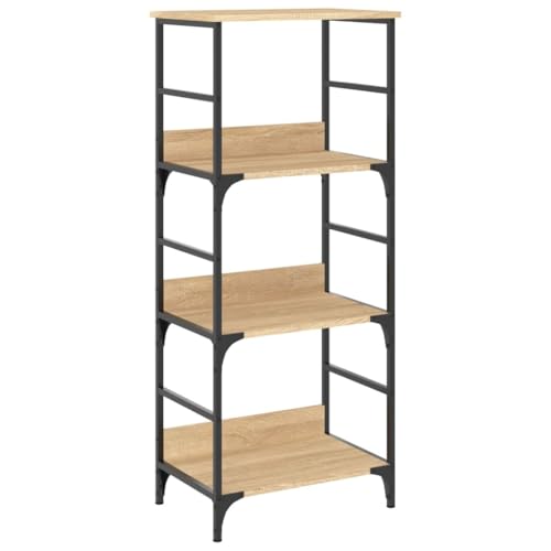 Eleganz Bücherregal Sonoma-Eiche 50x33x117,5 cm aus Holzwerkstoff & Stahl - Stabiles Regalsystem für Wohnzimmer, Büro oder Kinderzimmer - Platzsparend & Langlebig Eleganz Bücherregal Sonoma-Eiche 50x33x117,5 cm aus Holzwerkstoff & Stahl - Stabiles Regalsystem für Wohnzimmer, Büro oder Kinderzimmer - Platzsparend & Langlebig von Eleganz