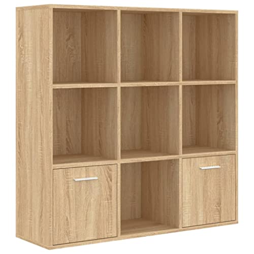 Eleganz Bücherregal Sonoma-Eiche 98x30x98 cm aus Holzwerkstoff - Stabiles Regalsystem für Wohnzimmer, Büro oder Kinderzimmer - Platzsparend & Langlebig Eleganz Bücherregal Sonoma-Eiche 98x30x98 cm aus Holzwerkstoff - Stabiles Regalsystem für Wohnzimmer, Büro oder Kinderzimmer - Platzsparend & Langlebig von Eleganz