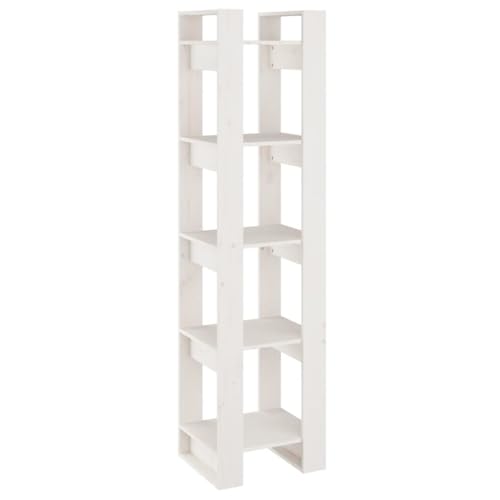 Eleganz Bücherregal aus Kiefer-Massivholz | Raumteiler Weiß 41x35x160 cm | Langlebig & Stilvoll | Perfekt für Wohnzimmer & Homeoffice Eleganz Bücherregal aus Kiefer-Massivholz | Raumteiler Weiß 41x35x160 cm | Langlebig & Stilvoll | Perfekt für Wohnzimmer & Homeoffice von Eleganz