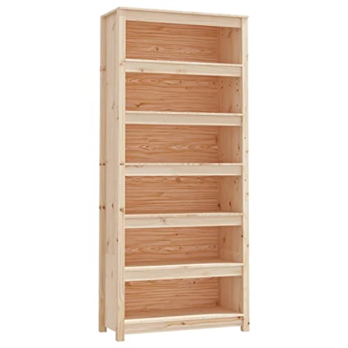 Eleganz Bücherregal aus massivem Kiefernholz 80x35x183 cm - Natürlich & langlebig für Wohnzimmer, Büro oder Kinderzimmer - Unbehandeltes Holz für EIN gesundes Raumklima Eleganz Bücherregal aus massivem Kiefernholz 80x35x183 cm - Natürlich & langlebig für Wohnzimmer, Büro oder Kinderzimmer - Unbehandeltes Holz für EIN gesundes Raumklima von Eleganz
