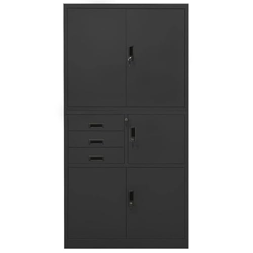Eleganz Büroschrank Anthrazit 90x40x180 cm - Moderner Stahlschrank für Wohnzimmer & Büro, Stauraumlösung mit hoher Stabilität & langlebigem Design Eleganz Büroschrank Anthrazit 90x40x180 cm - Moderner Stahlschrank für Wohnzimmer & Büro, Stauraumlösung mit hoher Stabilität & langlebigem Design von Eleganz