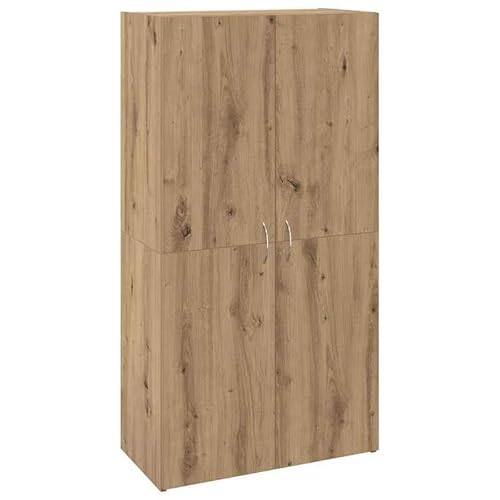 Eleganz Büroschrank aus Eiche Holzwerkstoff 60x32x115 cm - Stilvolles Regalsystem für Homeoffice & Büro - Stabile Aufbewahrung für Akten & Ordner von Eleganz
