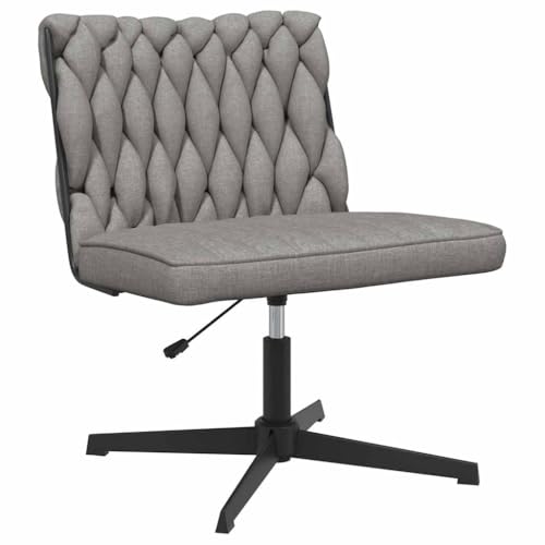 Eleganz Bürostuhl Drehbar Hellgrau Stoff - Ergonomischer Schreibtischstuhl mit Höhenverstellung und Armlehnen für Homeoffice und Büro von Eleganz