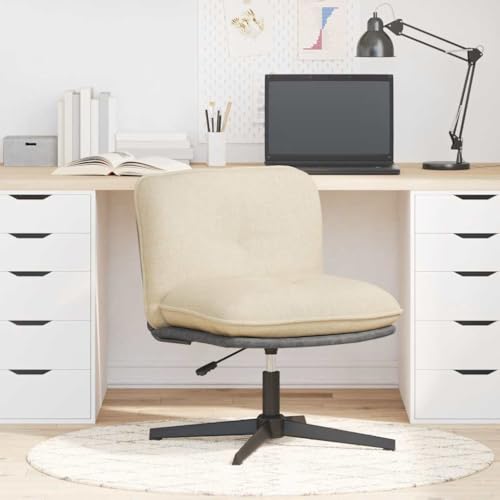 Eleganz Bürostuhl Drehbar mit Stoffbezag – Ergonomischer Schreibtischstuhl für Homeoffice und Büro – Bequem und Langlebig in Creme von Eleganz