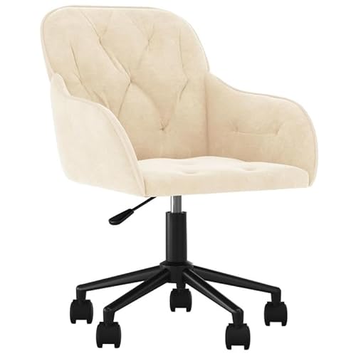 Eleganz Bürostuhl drehbar aus Samt (100% Polyester) mit Metallgestell & Sperrholz - Hochwertiger Schreibtischstuhl für Büro und Homeoffice - Bequem und langlebig von Eleganz