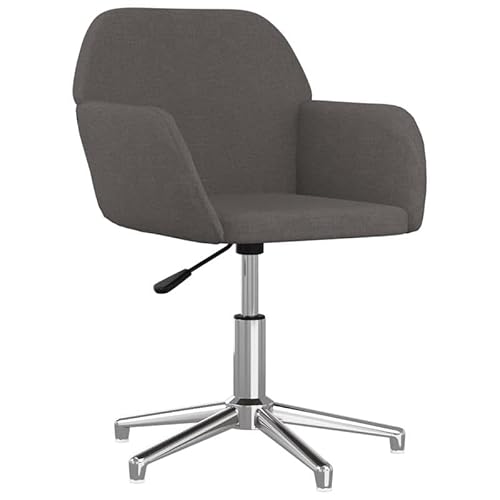 Eleganz Bürostuhl drehbar in Dunkelgrau mit Stoffbezug – Ergonomischer Schreibtischstuhl für Büro und Homeoffice, Höhenverstellbar mit Rollen für Komfort und Bewegsfreiheit von Eleganz